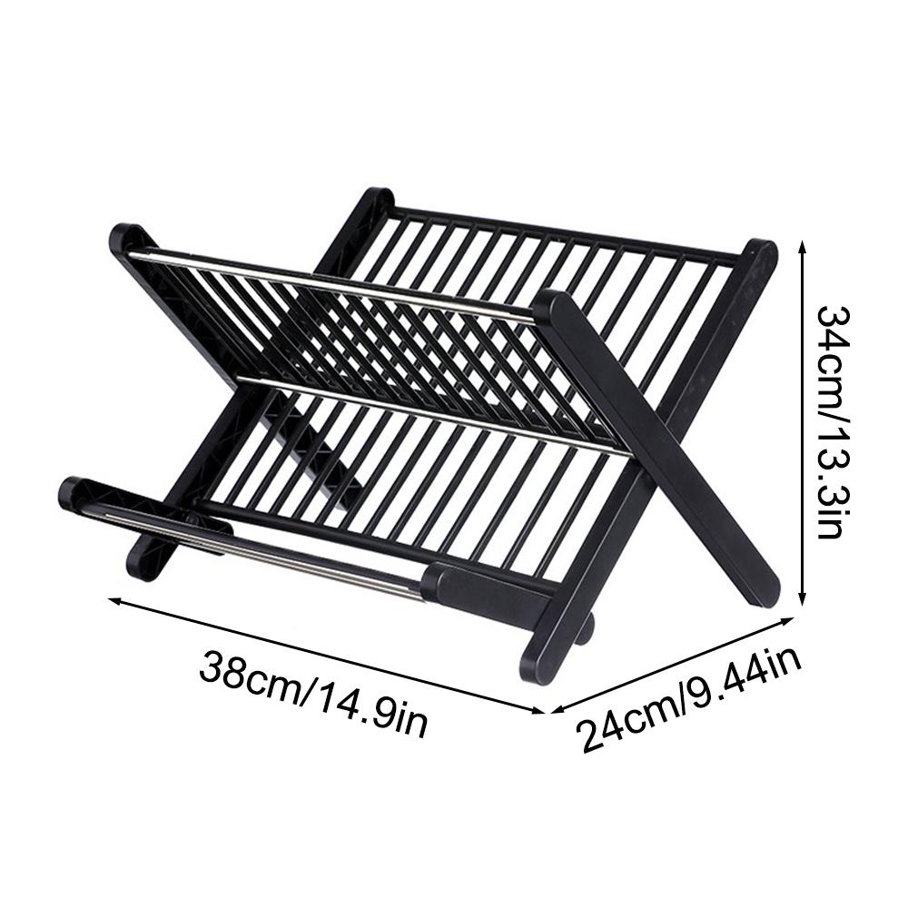 Foldable And Easy To Drain Bowl And Tray Rack, Kitchen Multi-Purpose Storage Rack, Tableware Bowl And Tray Storage Rack
