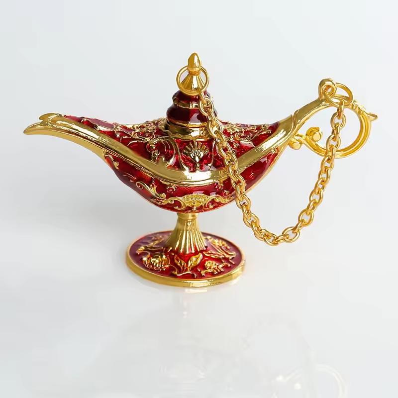 Aladdin Wunderlampe Legierung Dekorative Handarbeiten Ornamente Statue Hochzeit Feiertagsparty Zuhause Wohnzimmer Schreibtischdekoration Handarbeiten