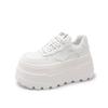 Fashion 8CM Women Platform Sneakers Leather Shoes New Autumn Chunky Vulcanized Skateboard Shoes Women Breathable Comfort Sneakers