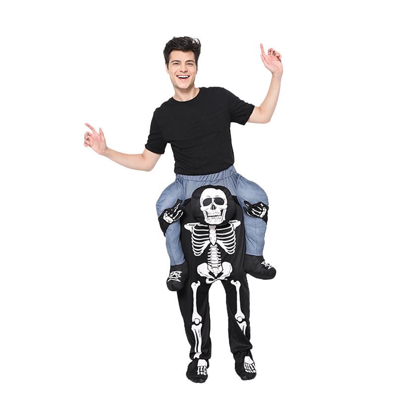

Halloween Party Costume Big Man Skull Backman Costume Funny Stage Costume One Size чёрный