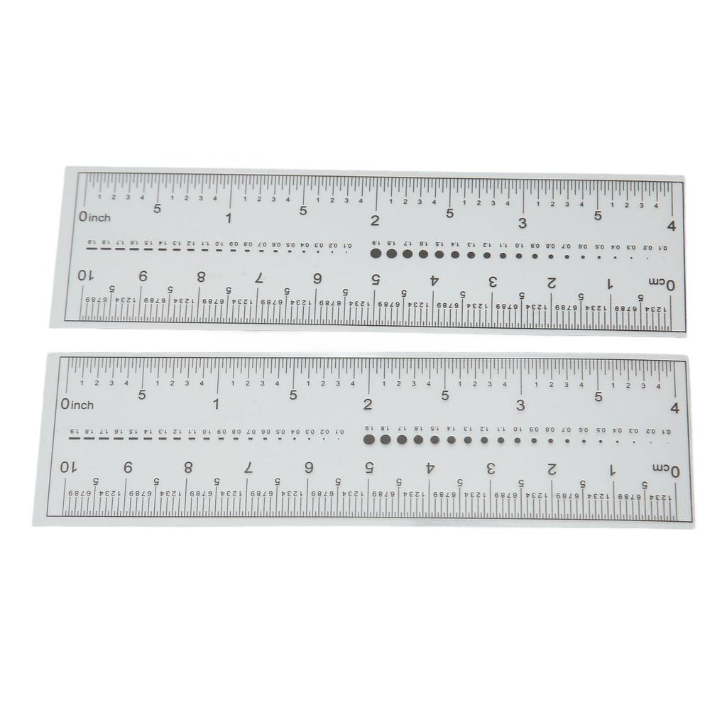 10PCS Fake Nails Measuring Ruler Professional Portable Transparent Nail Art PVC Soft Ruler for Nail Measuring Tool