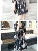 Trendiges Sommer 2019 Blumenmuster Schlankmachendes Koreanischer Stil Kleid für Frauen und Studentinnen