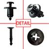 Pour Renault Clio Megane Laguna Espace 10 Pièces Attache Clip Rivets Fixation Pare-chocs Garde-boue Compartiment Moteur 7703072360