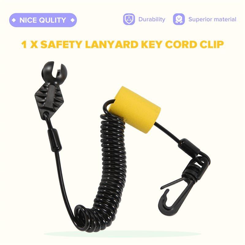 ATT-For Sea-Doo RXT RXP Spark 900 ACE Wake GTX GTI GTR Compatible 278003400 New Safety Lanyard Key Cord Clip 278003410 278002843