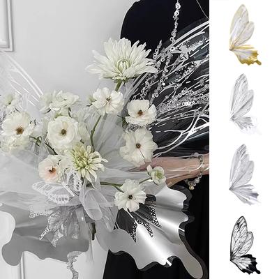 Pack Of 40 Butterfly Pattern Wrapping Paper Sheets Stylish Flowers Packaging Paper Wedding Birthday Party Supplies