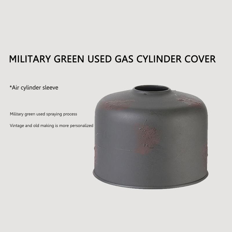 Retro Gas Canister Protective Cover Gas Cylinder Tank Cover Bag One-Piece for Outdoor Hiking Backpacking Equipment