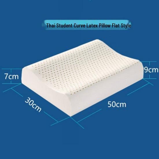 Thailand Natural Latex Neck Support Pillow for Home and Dorm - Massage & Sleep Aid