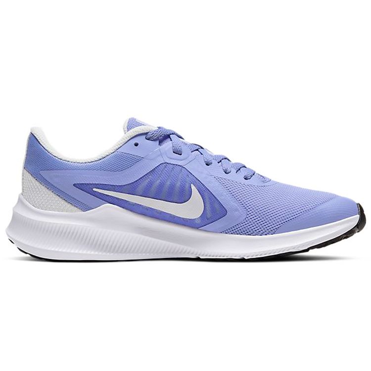 Nike Downshifter 10 Comfortable Shock Absorption Non-Slip Wear-Resistant Breathable Low-Top Running Shoes Kids Sneakers Blue White CJ2066-500