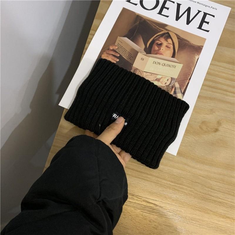 Knitted Hat Women's Hat Fashion Contrasting Colors Autumn and Winter Warm Bucket Hat Niche Big Head Circumference Wool Hat Shows Small Face