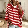 Women's European-American Style Knit Hooded Drawstring Sweater 
