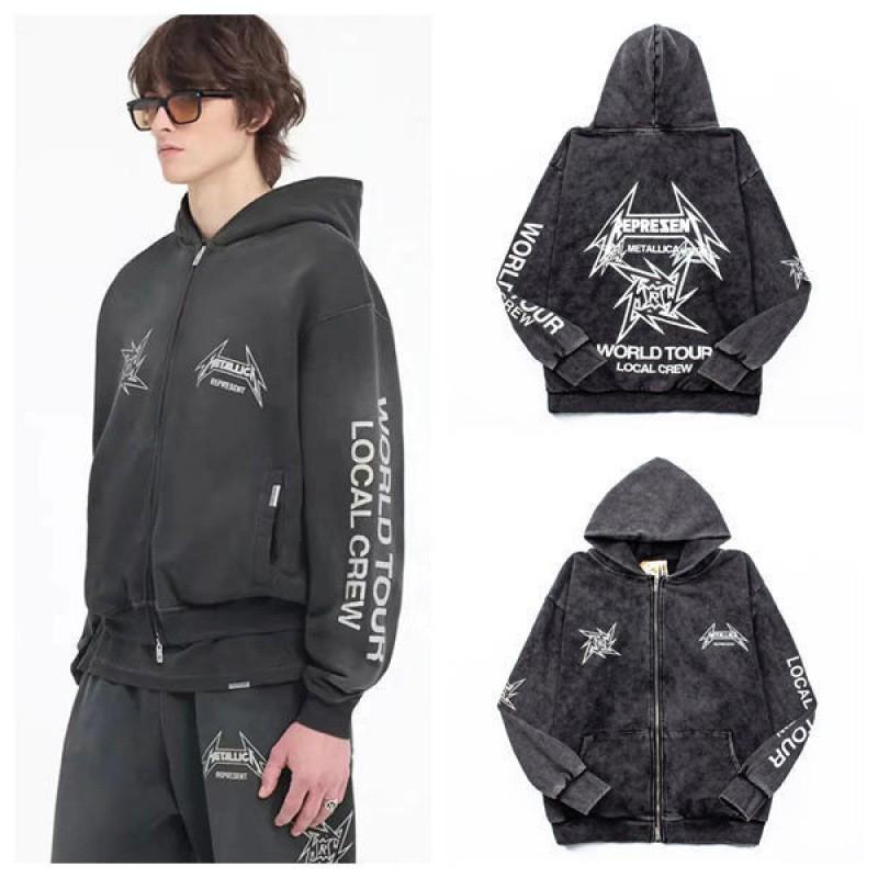 Skull 3D Print Zip-Up Hoodie Men Women Casual Hip Hop Loose Fit Sweatshirt
