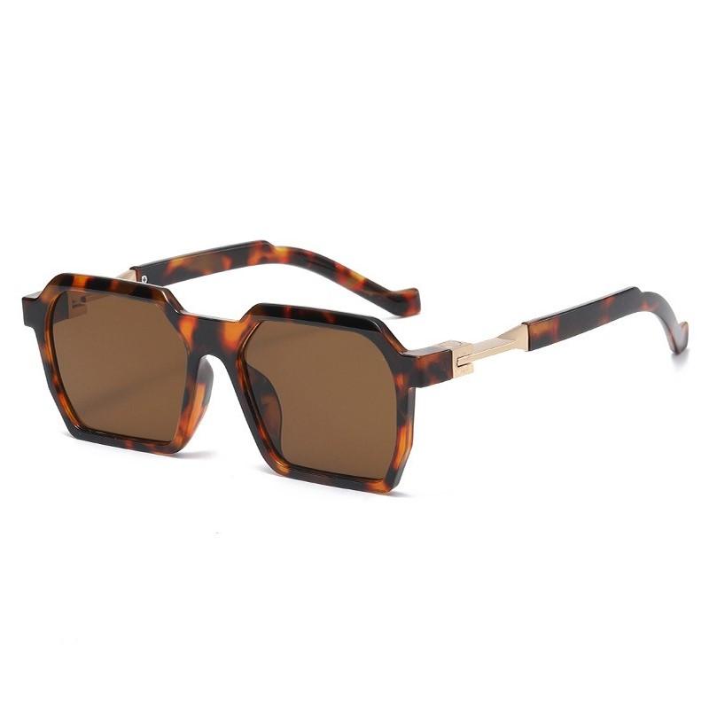 Men Women Vintage Square Sunglasses Polygon Sun Glasses Big Frame Fashion Eyewear Classic Geometry Rectangle Shades