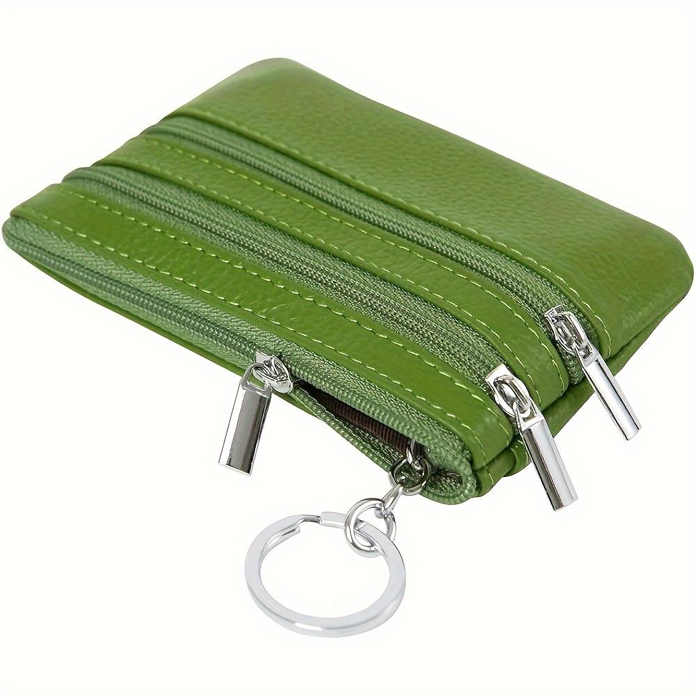 Porte-monnaie en cuir véritable pour femme, Mini pochette en peau de vache, Mini portefeuille avec chaîne