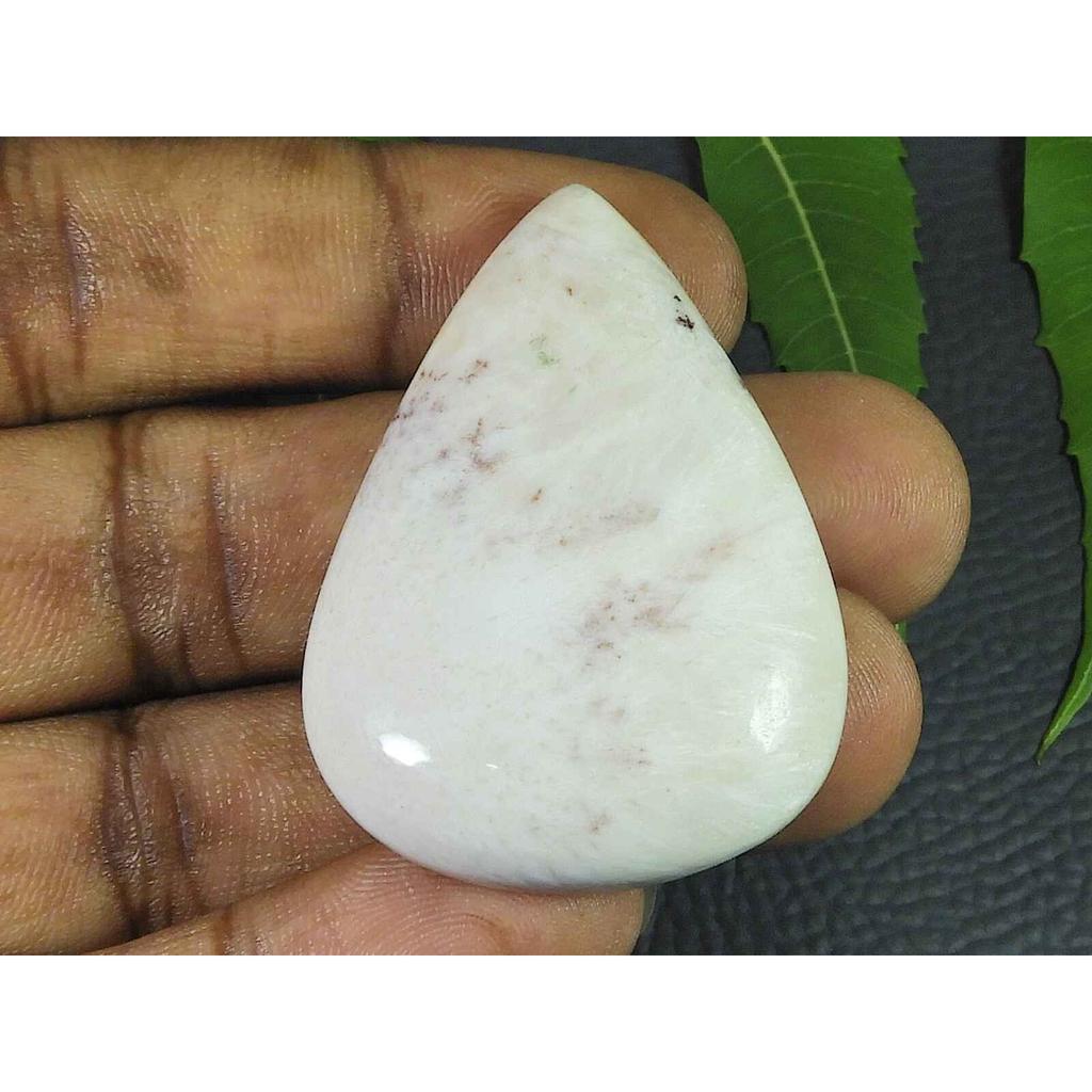 Natural Pink Scolocite Pear Shape Cabcohon Loose Gemstone 91Cts. 33X47X09MM SK-3530