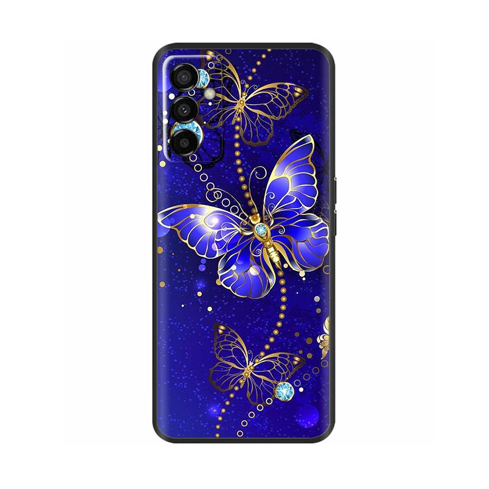 For Samsung Galaxy M13 4G Case Cartoon Butterfly Soft Silicone TPU Phone Cases For Samsung M13 Cover M 13 Coque Shockproof Funda