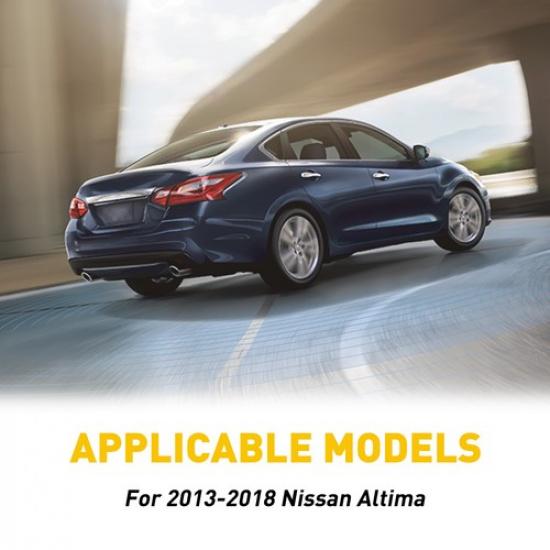 For 13-2018 Nissan 8PCS Altima Black Glossy Pillar Posts Window Door Trim Cover