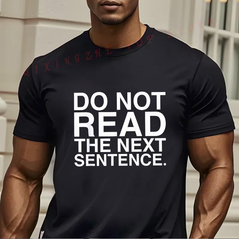 Funny Optical Illusion TShirt Do Not Read The Sentence Tshirt Funny Present For Mens Short Sleeve TShirts Oneck Top Tees S