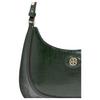 Tory Burch Robinson Logo Magnetic Closure Embossed Leather Crescent Bag Women handbags Dark-Green 158509-300