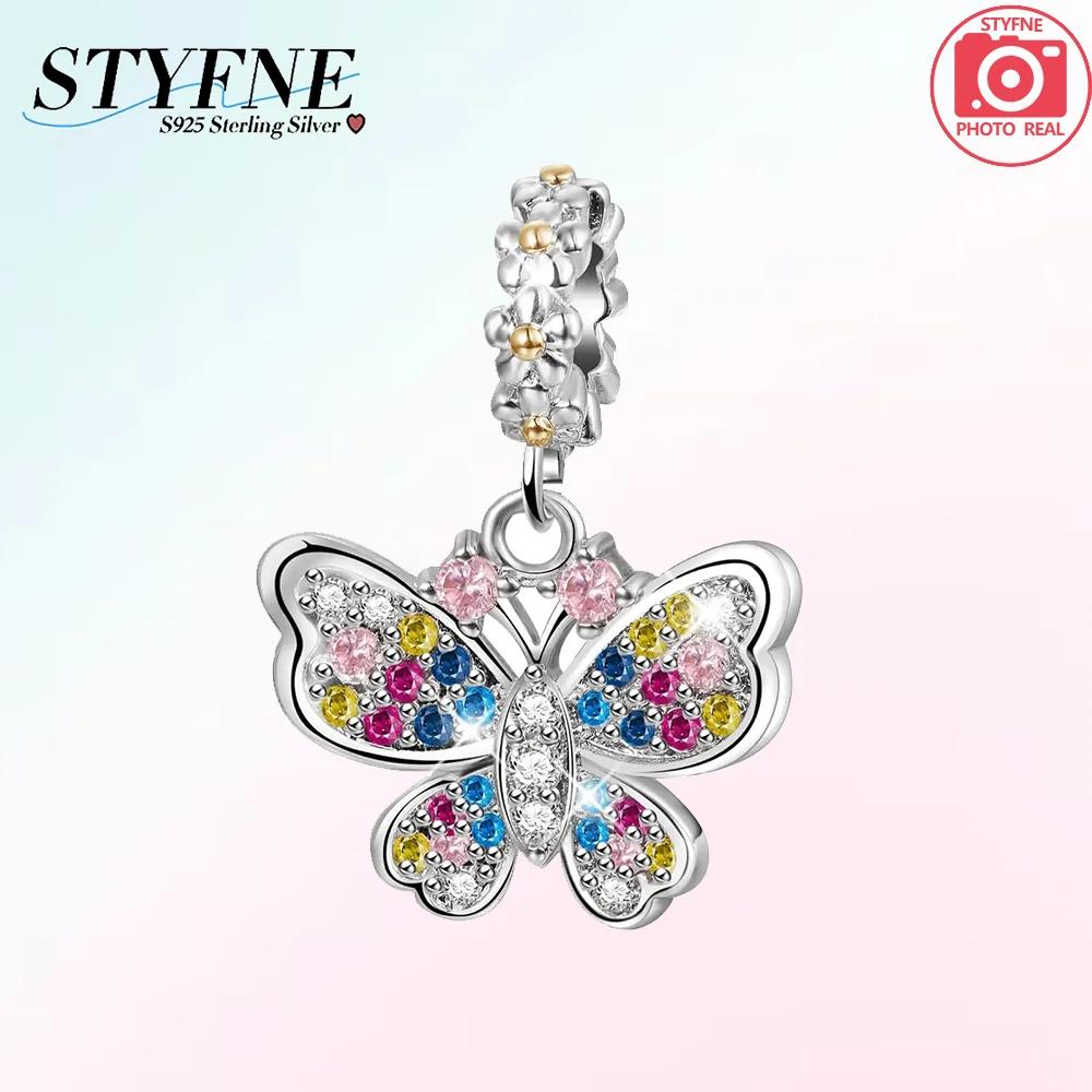 Charm Bead Charms Plata Originales Colored Butterflies Bead Charms for Charm Bead Charms copper Bracelets Jewellery Making Womens Gift