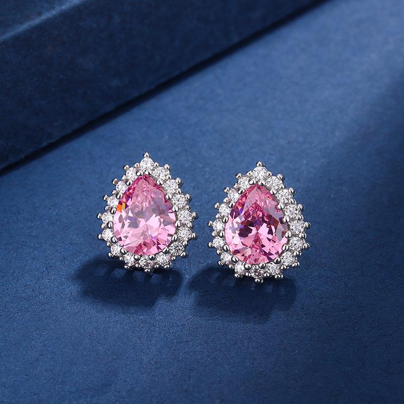 Drop Shape Three Piece Jewelry Set Pendant Earrings Ring Sweet Elegant High End Versatile Luxurious