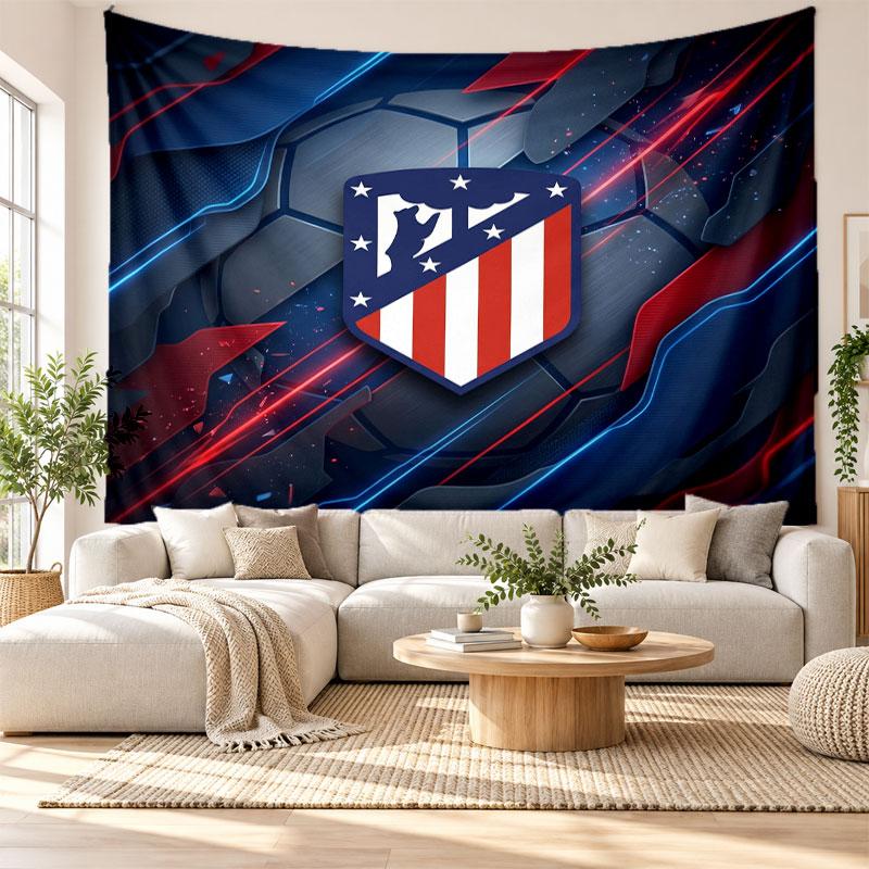 Atletico Madrid Wall Tapestry, Soft Fabric Wall Hanging, Decorative Backdrop For Bedroom Home Wall Art