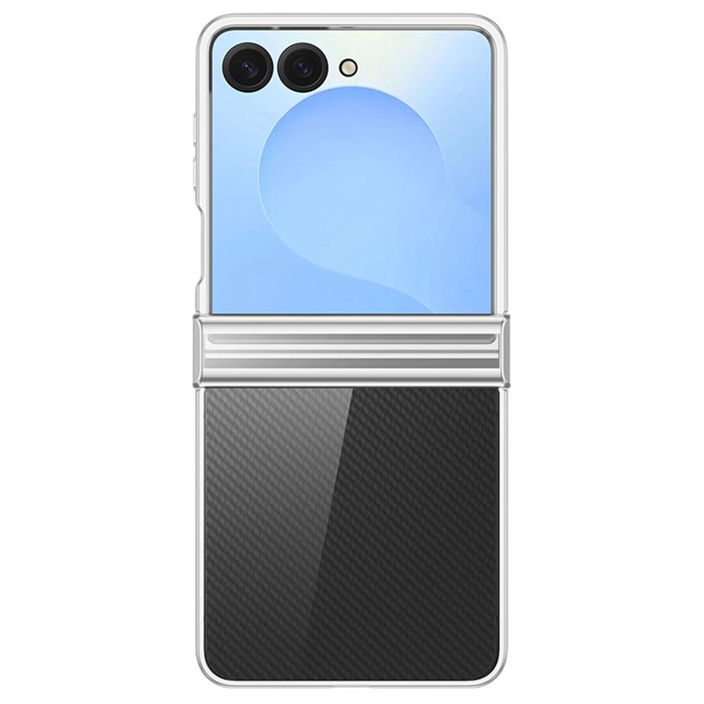 For Samsung Galaxy Z Flip7 5G Case Hinge Design Electroplating PC Clear Phone Cover