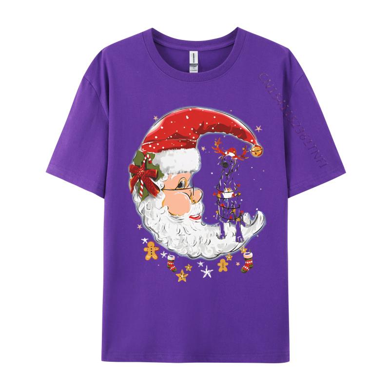 Custom Great Dane Dog Santa Reindeer Christmas Tshirt Black Top Tshirts New Tops T Shirt Cotton Boy Customized