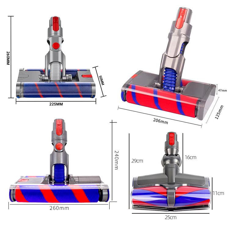Dual Roller Electric Floor Brush for Dyson V7/V8/V10/V11/V15 Vacuum Cleaners