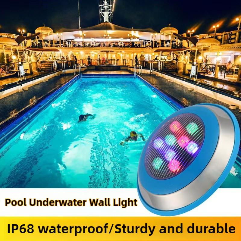 Wall Mounted Remote Control Lighting Lamp Pool Landscape Decorative Light Colorful LED Swimming Pool Light