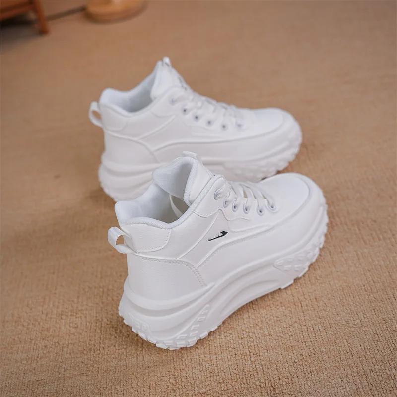 Fashion Women's Sneakers Breathable Vulcanized Platform Women Ankle Boots Casual Shoes Platform Running Shoes for Women Tenis De Mujer
