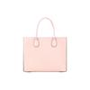 Michael Kors MK Mercer Metallic Logo Zipper Leather Shoulder Tote Bag Large Women Bags Nude-Pink 35T2GM9S3L-648