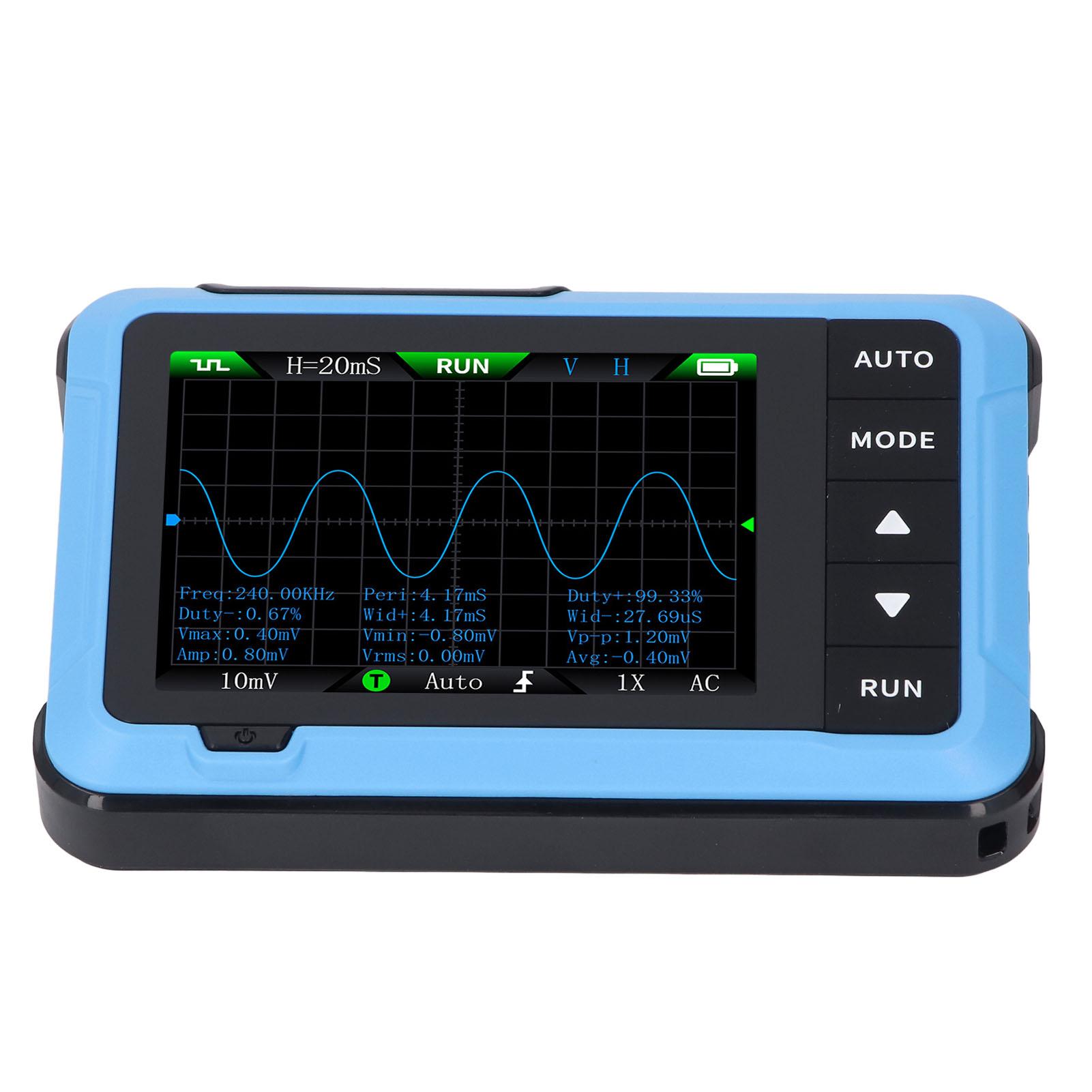 

2 в 1 Ручний осцилограф DDS Генератор сигналів 10 МГц Смуга пропускання 48 МС/с Частота дискретизації 2,8 дюйма