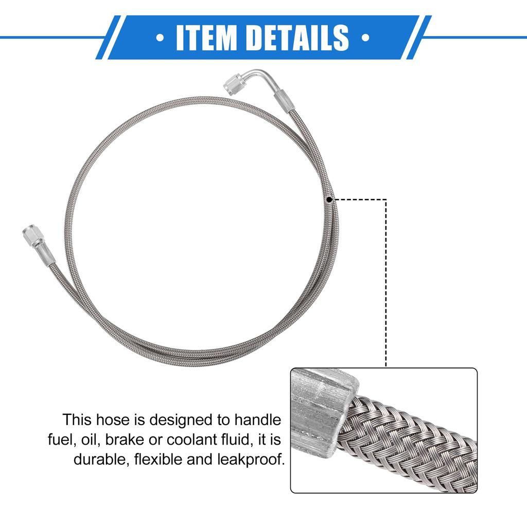 A ABSOPRO AN3 Braided Steel Turbo Refueling Line 90 Degree-Straight