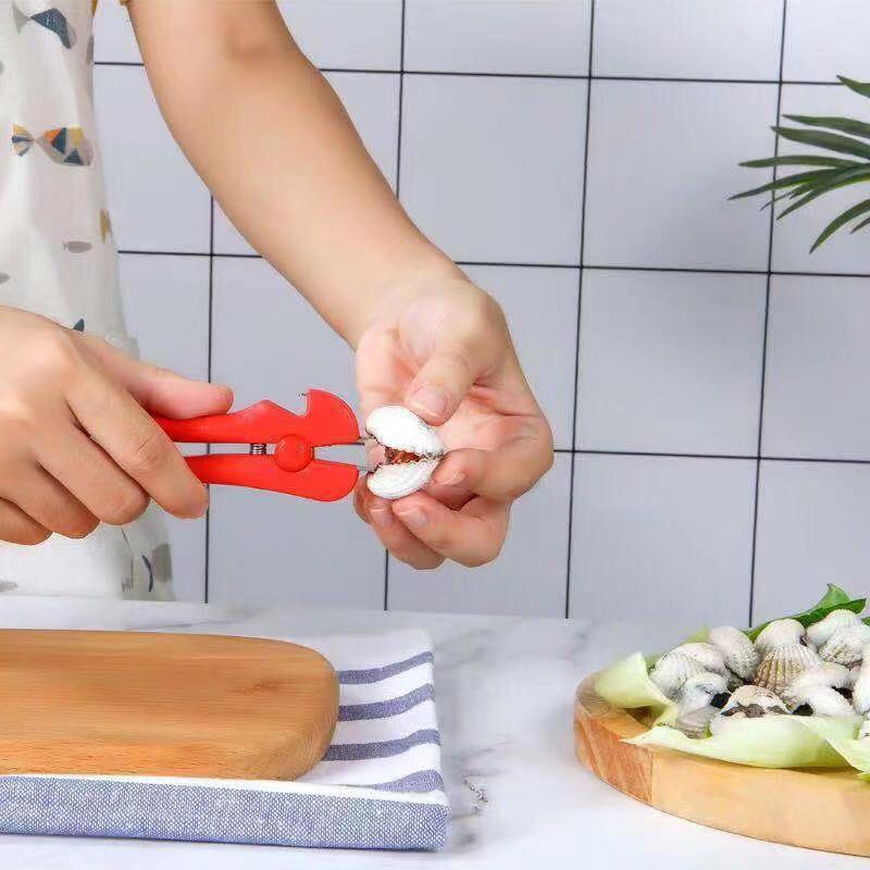 1 st Öppnare för ostronskal Multifunktionell Klämma för blodmussla Musselklämmor Öppnare för musslor Skaldjursöppning Bärbar flasköppnare