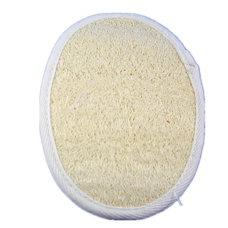 Oval Loofah Exfoliating Pad: Bath & Face Cleansing Scrubber for Hotel Rooms