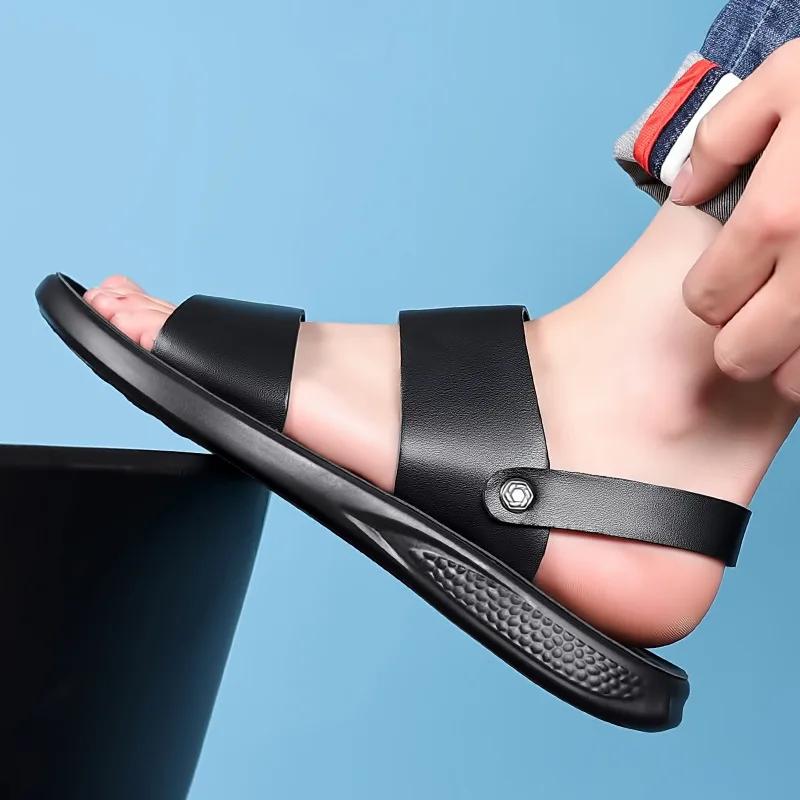 men slippers casual beach water shoes, outdoor activities, comfortable and durable. men business casual slippers beach sandals