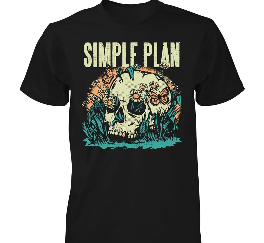 

Simple Plan band Skull black T-shirt Tee Unisex Cotton All sizes TA4567 Unisex T-Shirt L