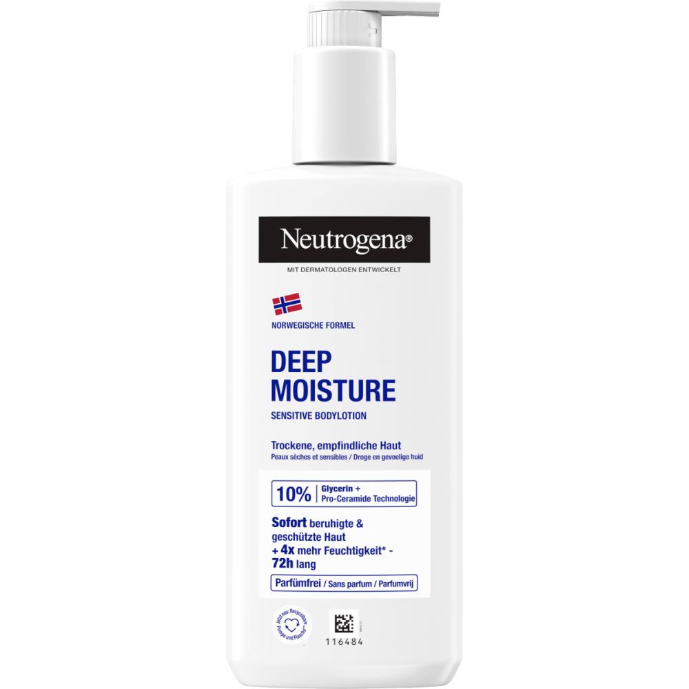 Neutrogena Body Lotion Deep Moisture Sensitive Unscented 250ml