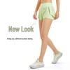 Women's Double-Layer Quick-Dry Sports Shorts: Anti-Exposure, Breathable, for Running, Yoga, Fitness.