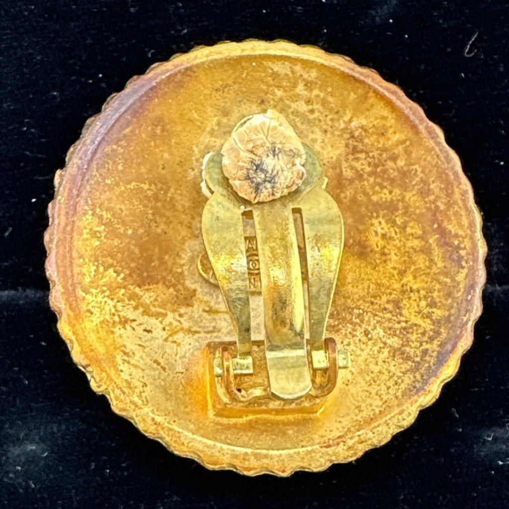 CHANEL Vintage large Circle Earring gold Women Used