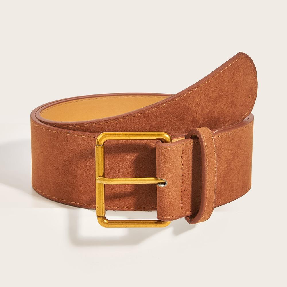 Trendy Pin Buckle Waistband Luxury Design Business Waist Strap Retro Trouser Dress Belts  For Women
