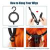 1-5Pcs Hangering Wig Hanger Stand For Multiple Wigs Portable Hanging Wig Stands Used For Wigs Hat Display Styling Display Tools