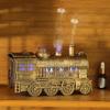 Essential Oil Vaporizer for Relaxation Vintage Steam Train Aroma Diffuser, 300ml Ultrasonic Cool Mist Humidifier with Dual Diffuser Home LED