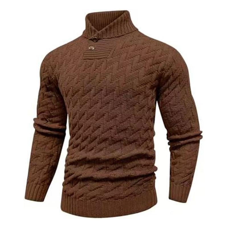 Europäischer Herrenpullover Strickpullover Mode Rundhals Slim Pullover Herrenbekleidung