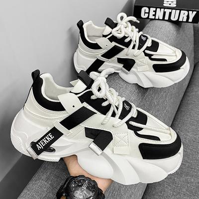 New Luxury Men's Sneakers Fashion Trend Versatile Casual Board Shoes for Teenagers Thick Soled Height Increasing Running Shoes