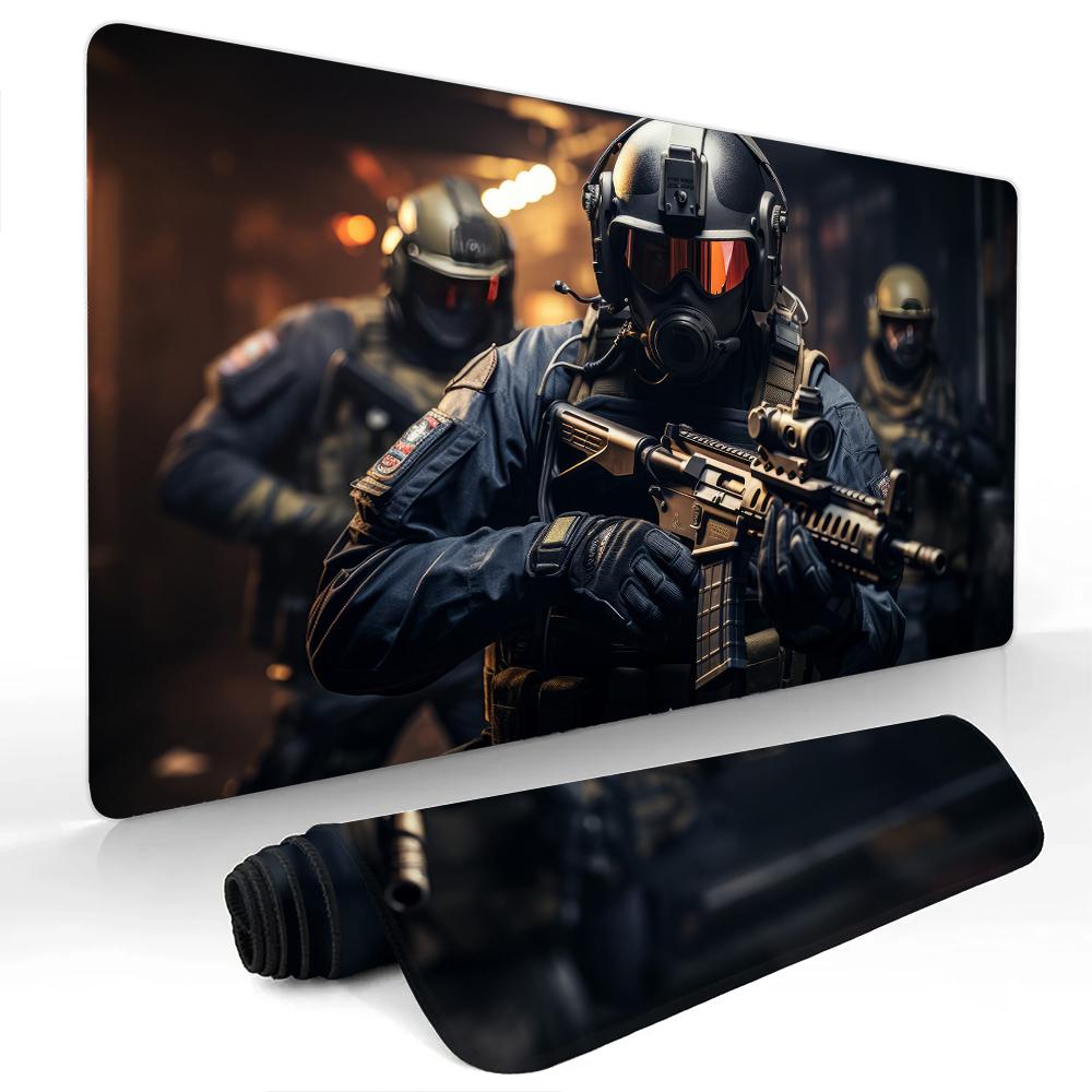 Snow tactical sniper large gaming Mouse Pad NonSlip Durable Desk Mat with Stitched Edge pc accessories Gaming mats Extended pad
