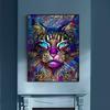 Canvas painting, wall painting, abstract watercolor posters with cats, cute animals, oil painting with a print for the modern house,