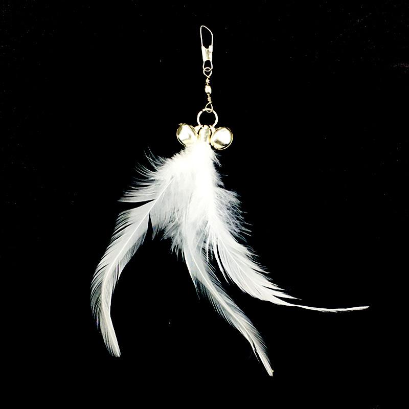 Cat Teaser Stick Replacement Head Bite-Resistant Feather Belt Bell Cat Toy Set Pet Supplies Kitten Relief Bite-Resistant Fang