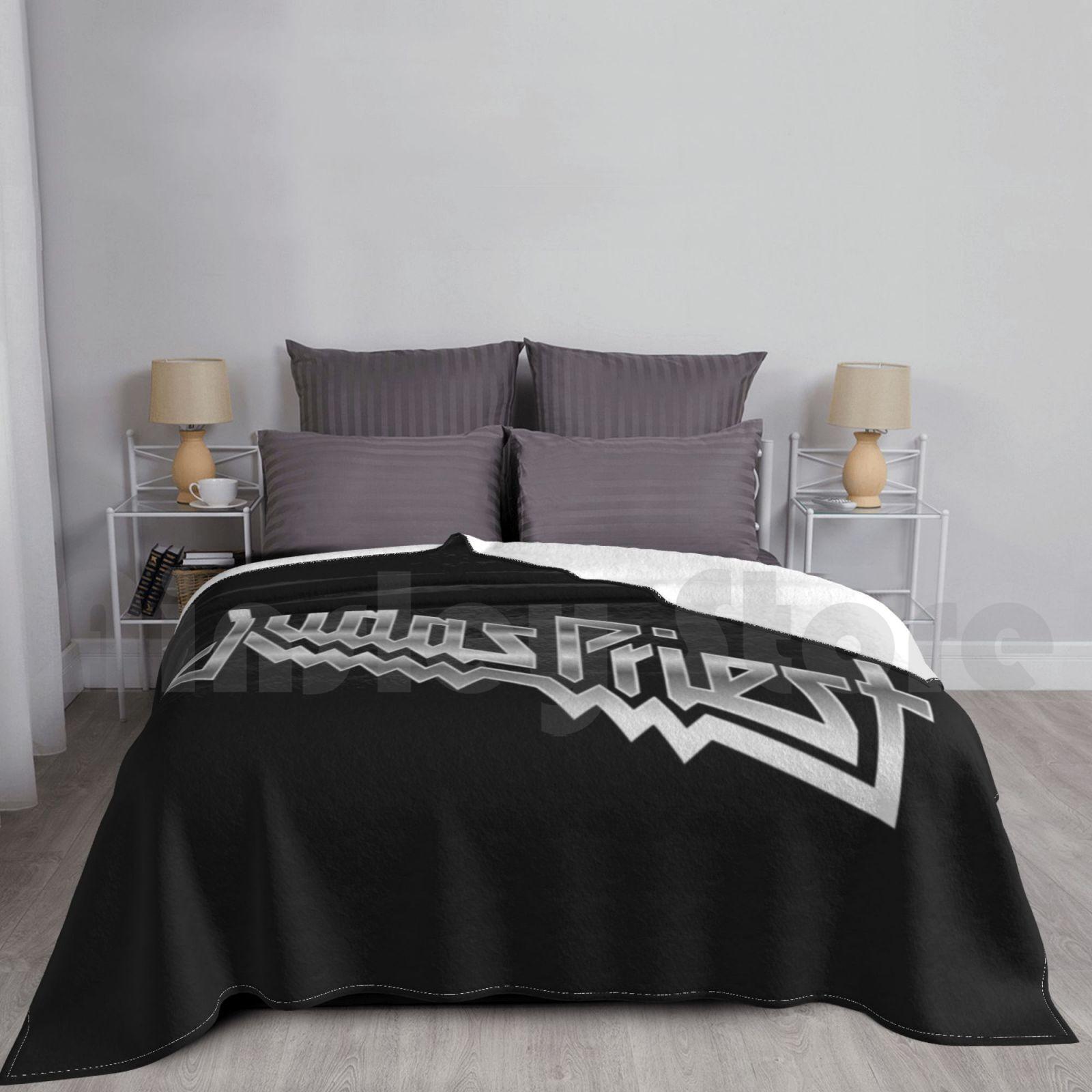 Judas Priest Blanket For Sofa Bed Travel Judas Priest Heavy Metal Band Size: 75*100cm, Weight: 230 GSM