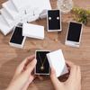24pcs Cardboard Jewelry Boxes with Sponge Pad Inside Rectangle for Anniversaries Wedding Birthday White 8x5.1x2.7cm Inner Size: 7.4x4.6x2.45cm